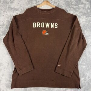 Cleveland Browns Sweatshirt Brown NFL Football Pullover Pro Player AFC Medium